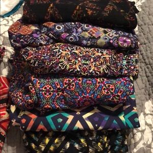 Leggings LulaRoe OS NWOT geometric set of 6